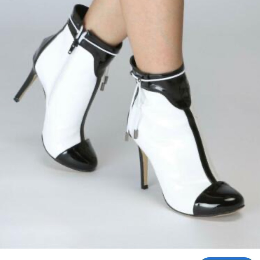 Emporio Armani Black and White Heels